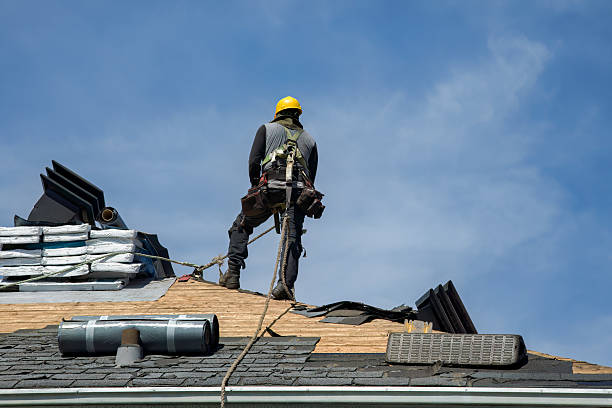 Professional Gutter Installation technician working in Adams, KY